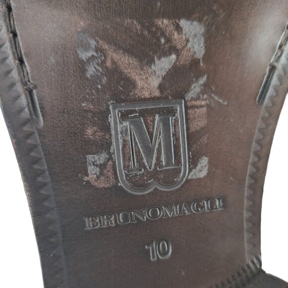 New Bruno Magli Italy Brown Leather Suede Wingtip Oxfords Mens 10M Dress Shoes - Picture 13 of 13